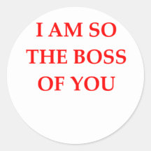 BOSS.png Round Sticker