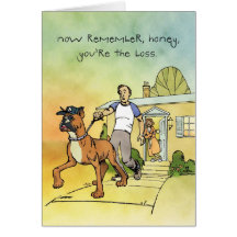 Bossy Boxer - Funny Anniversary Card