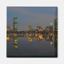 Boston Backbay at Night Fridge Magnet