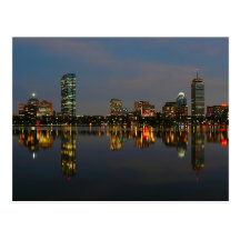 Boston Backbay at Night Post Card
