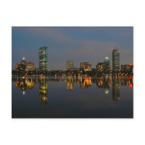 Boston Backbay at Night Post Card
