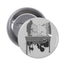 Boston Brutal (grey version) Pinback Buttons