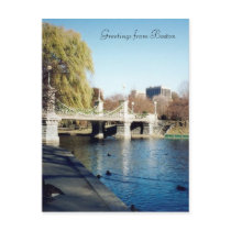 boston common bridge post card