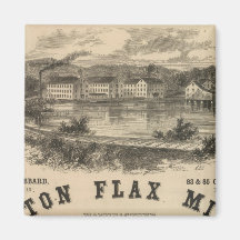 Boston Flax Mills Fridge Magnets