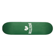 boston irish st patrick's shamrock clover southi skateboard deck