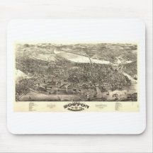 Boston, Massachusetts in 1880 Mousepads