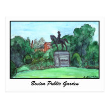 Boston Public Garden Postcard