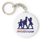 Boston Red White and Blue keychains