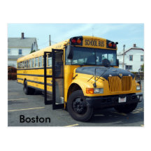 Boston School Bus Post Cards