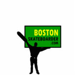 Boston Skateboarder 3D Sculpture Photo Cutout