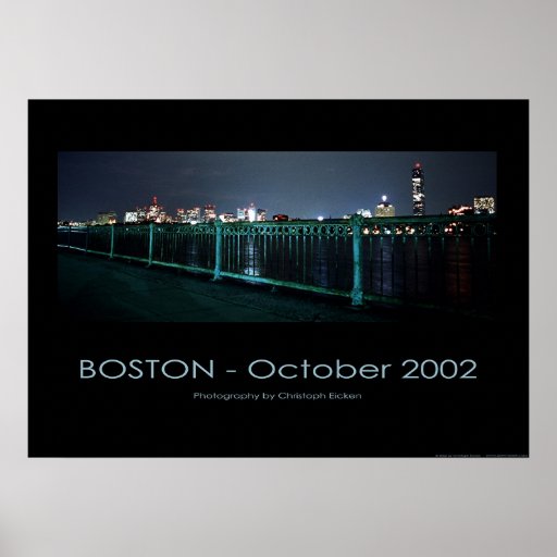 Boston - Skyline@night Posters