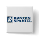 Boston Spaniel Blue buttons