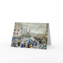 Boston Tea Party Card, Nathaniel Currier