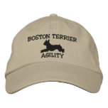 Boston Terrier Agility Embroidered Hat