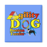 Boston Terrier Agility Gifts Refrigerator Magnets