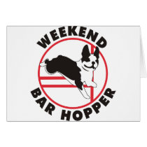 Boston Terrier Agility Weekend Bar Hopper Cards