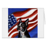 Boston Terrier american dog Greeting Card