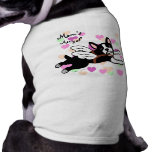 Boston Terrier Angel Cartoon Hearts Dog T Shirt