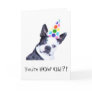 Boston Terrier Birthday Party - Card