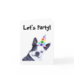 Boston Terrier Birthday Party Invitation cards