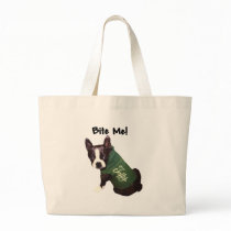 Boston Terrier:  Bite Me! Canvas Bags
