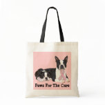 Boston Terrier Breast Cancer Tote Bag