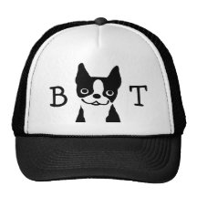 Boston Terrier BT - Cute Smiley Face Dog Mesh Hats