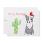 Boston Terrier Cactus Christmas Announcements