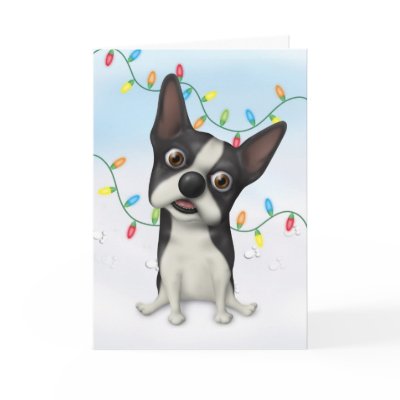 Boston Terrier Christmas by cartoondogs