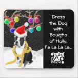 Boston Terrier Christmas Mousepad