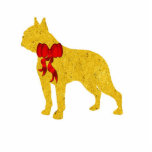 Boston Terrier Christmas Ornament Photo Cutout