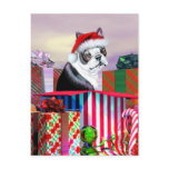 Boston Terrier Christmas Surprise Postcard