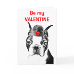 BOSTON TERRIER - Custom Valentines Day Card