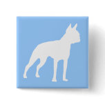 Boston Terrier Dog Gifts (white) Pinback Buttons