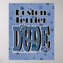 Boston Terrier DUDE Poster