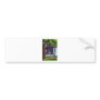 Boston Terrier eyes squirrel in tree dog painting Bumper Stickers