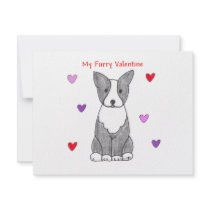 Boston Terrier Furry Valentine Invitations
