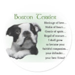 Boston Terrier Gifts Round Stickers