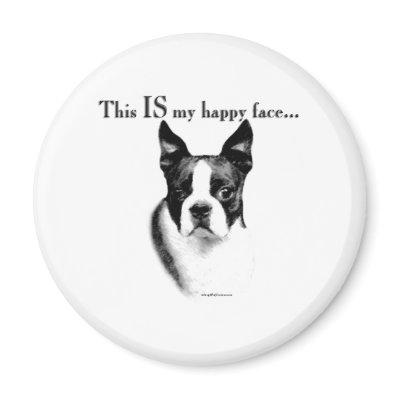Boston Terrier Happy Face - Magnet by GreyWolfCreation