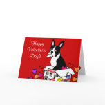 Boston Terrier in the Box Cartoon Cards