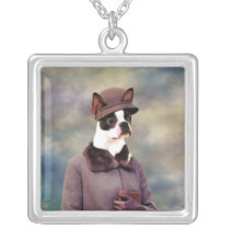 Boston Terrier Jazz Lady Necklace