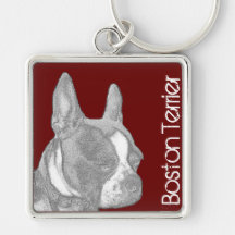 Boston Terrier Key Chain