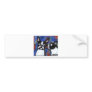 Boston Terrier love kiss painting Bumper Sticker