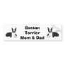 Boston Terrier Mom & Dad Bumper Sticker