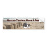 Boston Terrier Mom & Dad Bumper Sticker Sandcastle