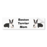 Boston Terrier Mum Bumper Sticker bumper stickers