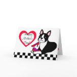 Boston Terrier Mum & High Heels Cartoon