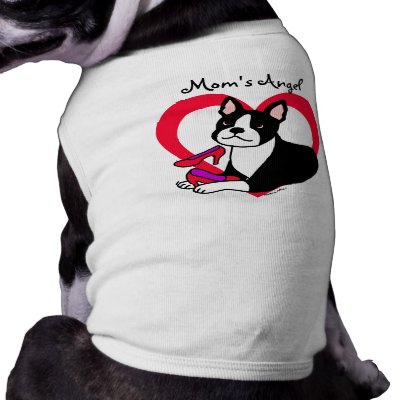 Boston Terrier Mum & High Heels Cartoon Dog Clothes by lovepups