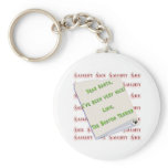 Boston Terrier Naughty or Nice Keychain