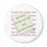 Boston Terrier Naughty or Nice - Magnet